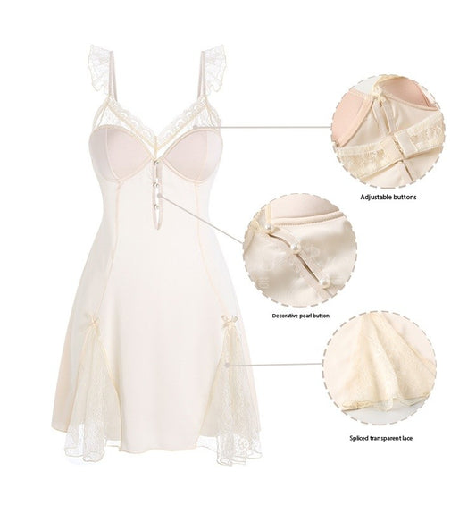 Rose Deep-V Bralette with Chest Pad — Elegant, Comfortable, and Supportive