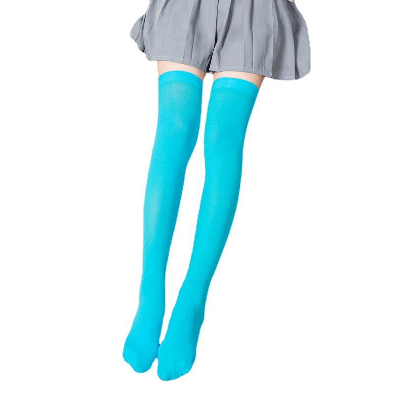 Japanese Velvet Over-the-Knee Socks for Women — Student Thigh High, Long Tube, Autumn Warm Stockings