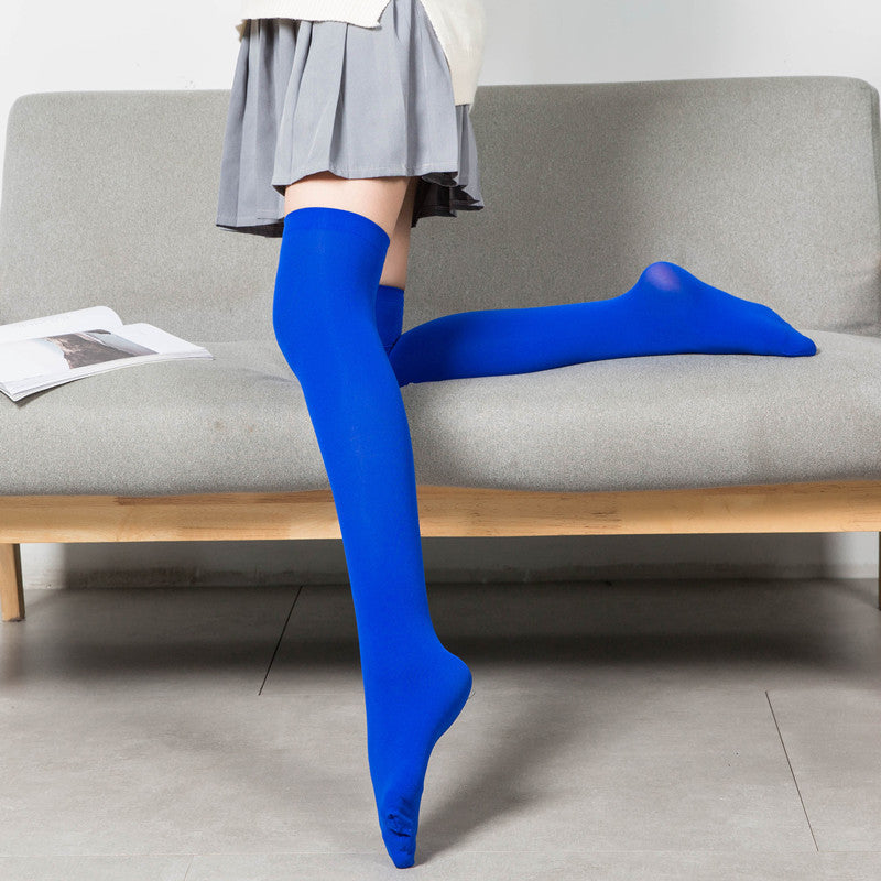 Japanese Velvet Over-the-Knee Socks for Women — Student Thigh High, Long Tube, Autumn Warm Stockings